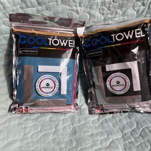 CoolTowel Cooling Towel Set Blue & Black 2-Pack